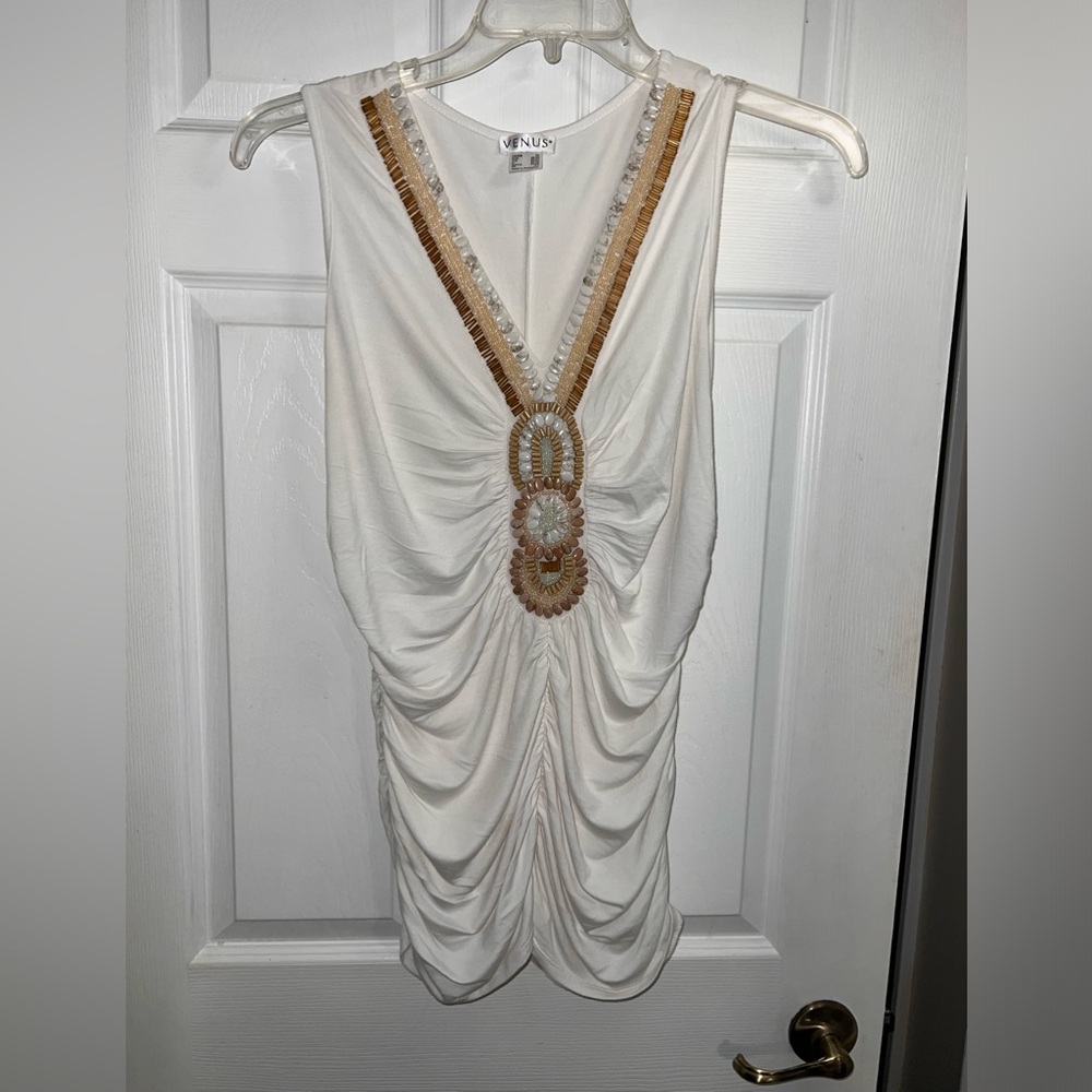 Venus Boho Ruched Tank Top - Never Worn